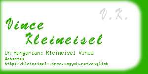 vince kleineisel business card